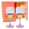 Flower Vintage Wine Glassware - Set of 2-13 oz Colorful Cocktail, Martini & Champagne Glasses, Prosecco, Mimosa Glasses Set, Cocktail Glass Set, Bar Glassware Luster Glasses 7
