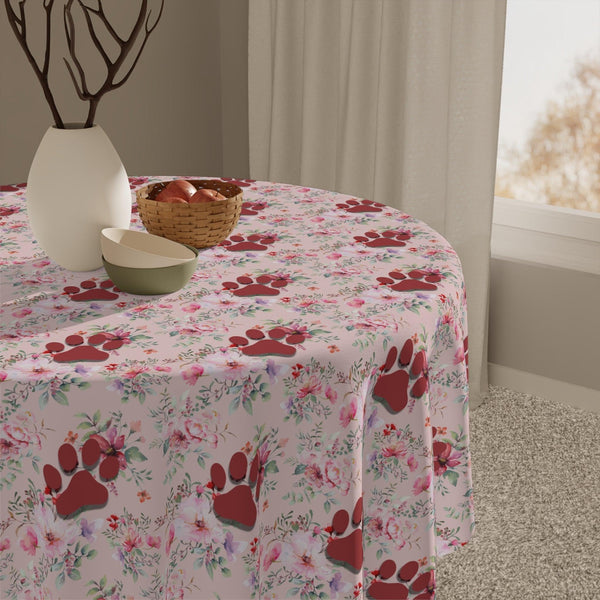 Flowered Paws Tablecloth