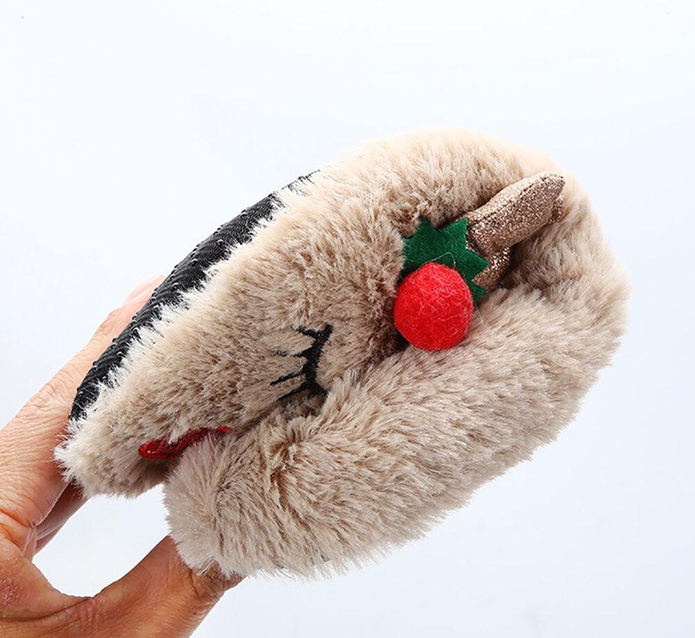 Fluffy Slippers Women Warm Cute Christmas Slippers Indoor Non-Slip Cotton Slippers For Home Cozy Soft Memory Foam House Slippers Cozy Fluffy Fuzzy Bedroom Slippers Indoor Outdoor Home Warm Slippers