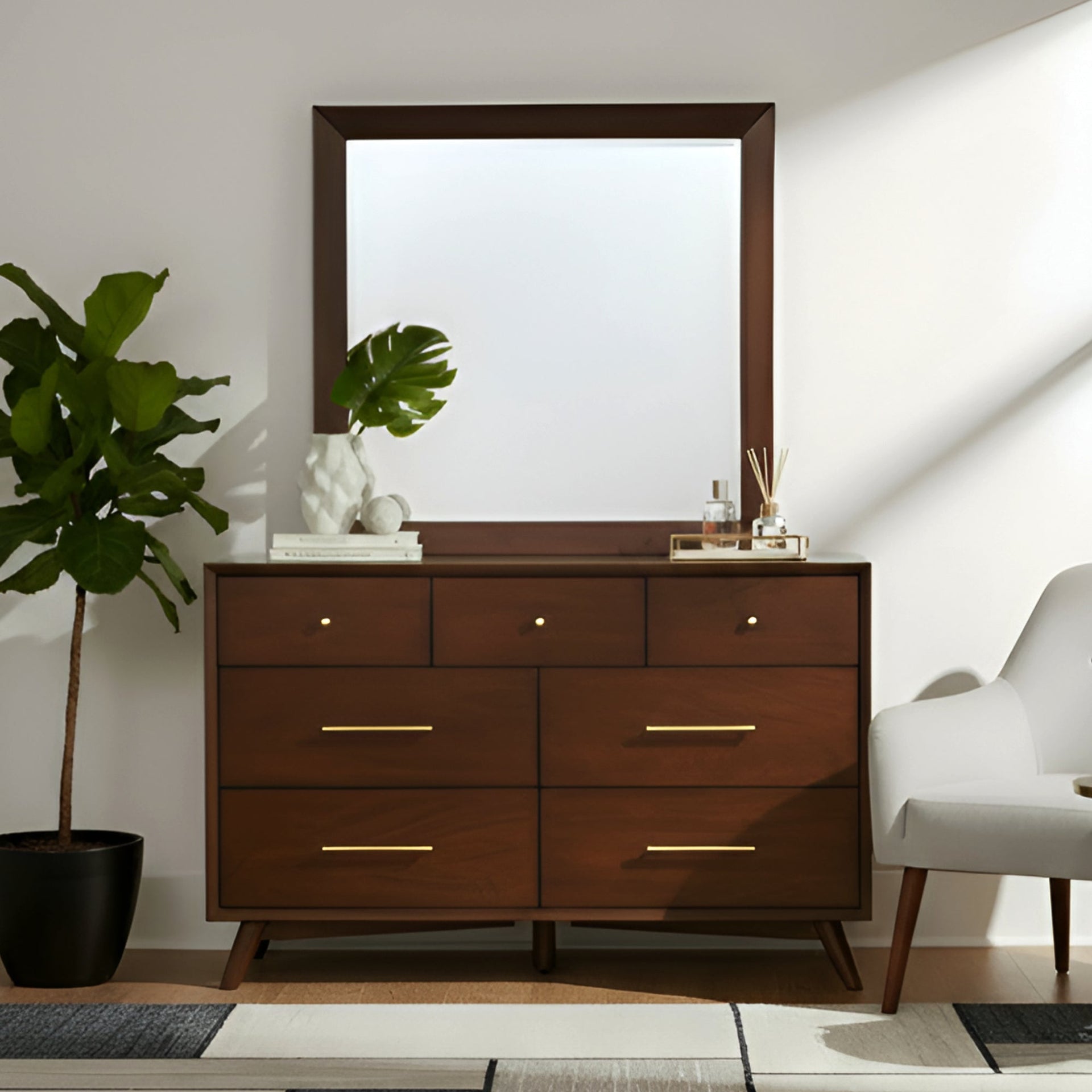 Flynn Mirror, Walnut