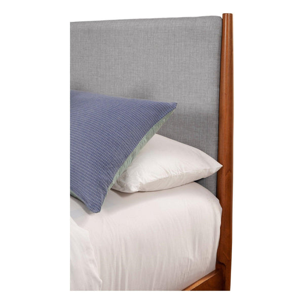 Flynn Panel Bed, Chestnut/Grey