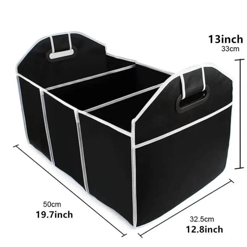 Foldable Black Car Trunk Cargo Storage Bag