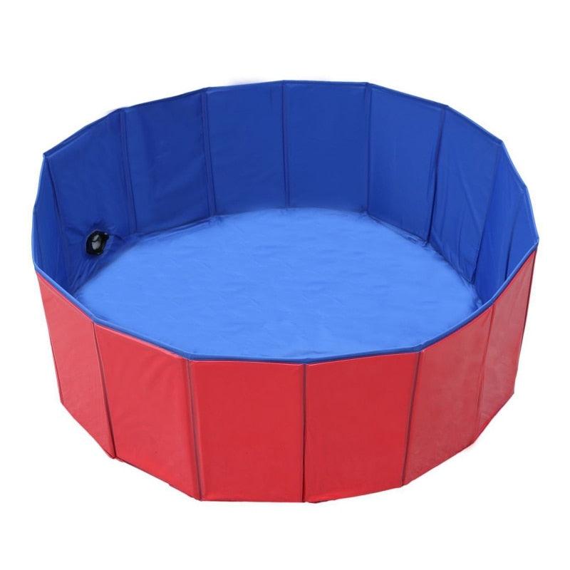 Foldable Dog Swimming Pool Pet Bath Swimming Tub Bathtub Outdoor Indoor Collapsible Bathing Pool Collapsible PVC Outdoor Bathing Tub for Large Small Dogs Collapsible Non-Slip Puppy Bathing Tub