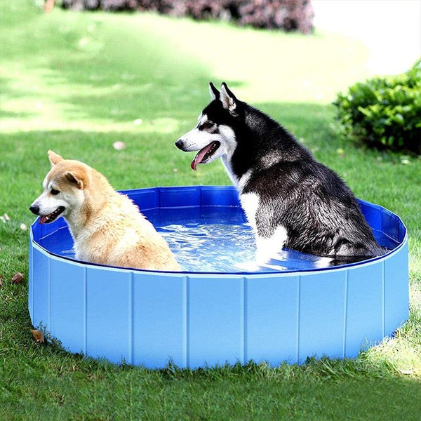 Foldable Dog Swimming Pool Pet Bath Swimming Tub Bathtub Outdoor Indoor Collapsible Bathing Pool Collapsible PVC Outdoor Bathing Tub for Large Small Dogs Collapsible Non-Slip Puppy Bathing Tub