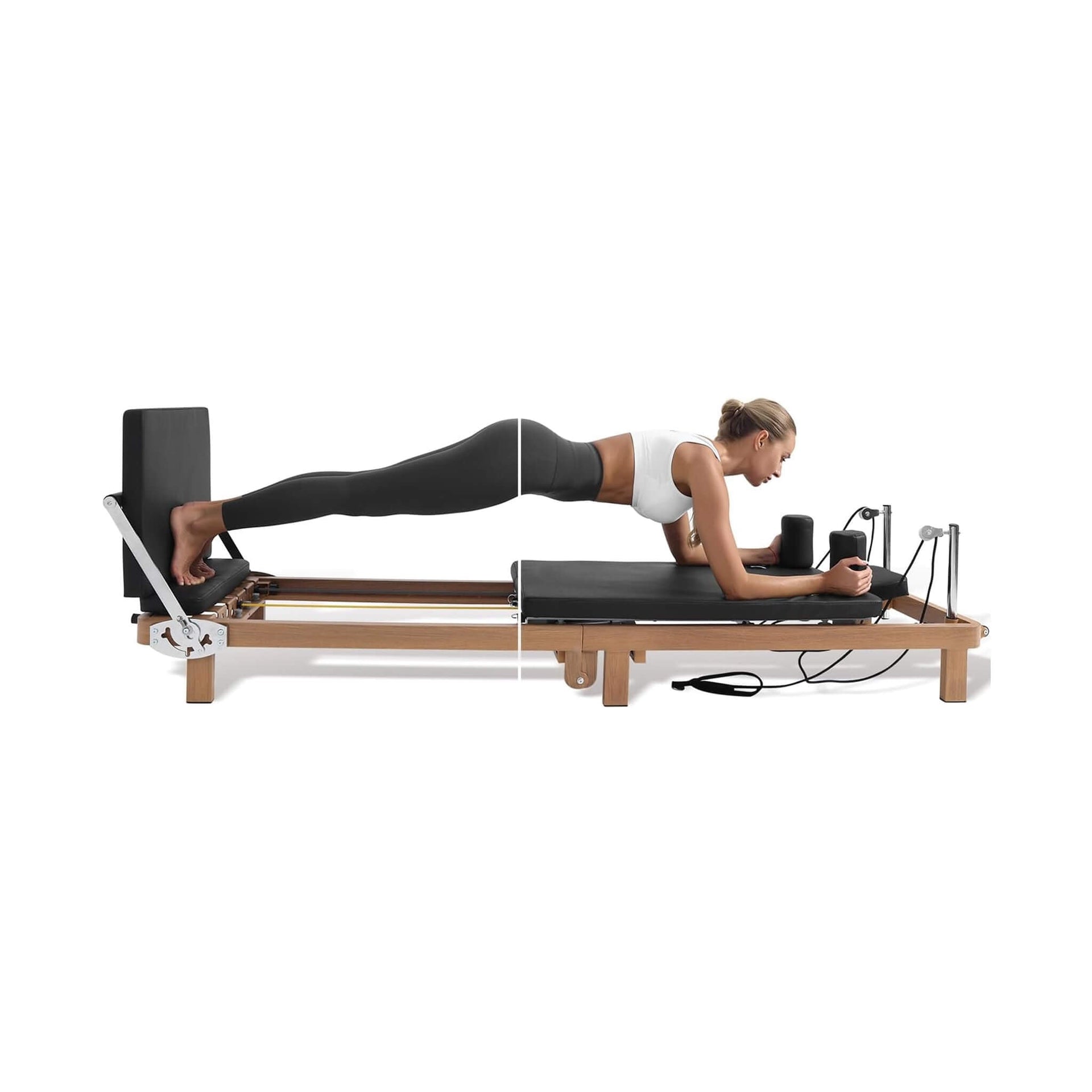 Apex Foldable Dual Resistance Pilates Reformer With Jumpboard (SAK83914)