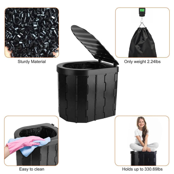 Foldable Emergency Toilet Portable Porta Potty