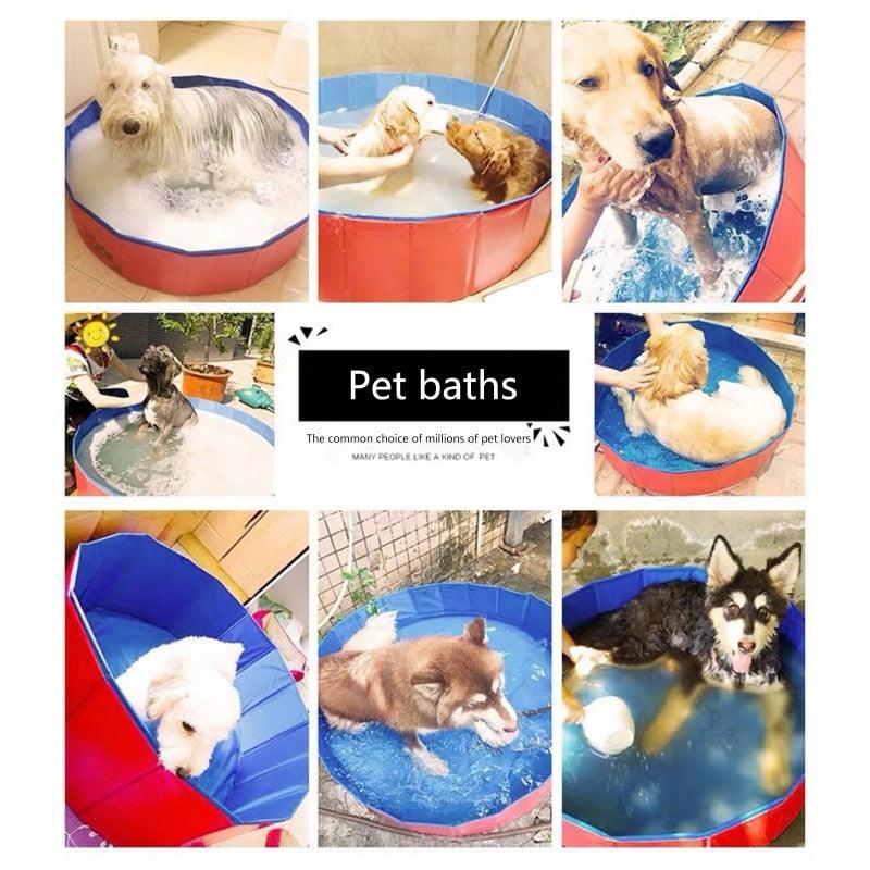 Foldable Pet Bath Pool for Small to Large Sized Dogs Outdoor PVC Swimming Pool Bathing Tub  Pool for Dogs Cats and Kids Water Pond Pool for Dogs Cats and Kids in Summer