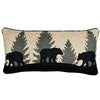 Forest Trail Bear Scene Pillow