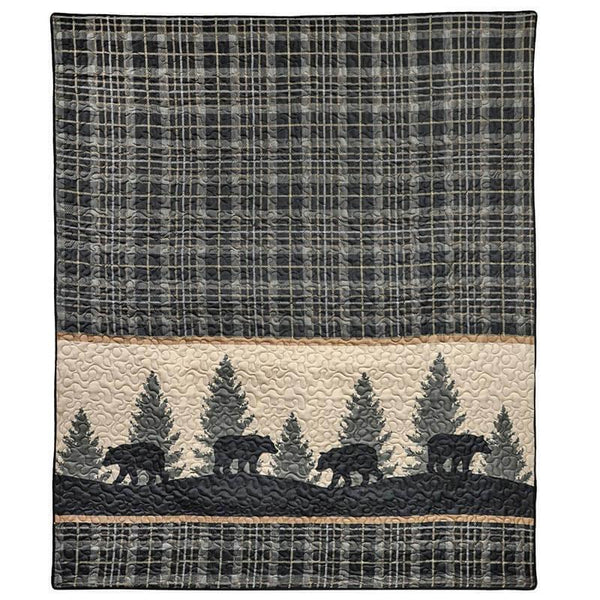 Forest Trail Bear Quilted Throw - Gifts for You 'n Me