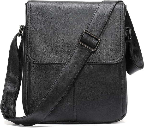 FR Fashion Co. Men's Compact Genuine Leather Crossbody Bag