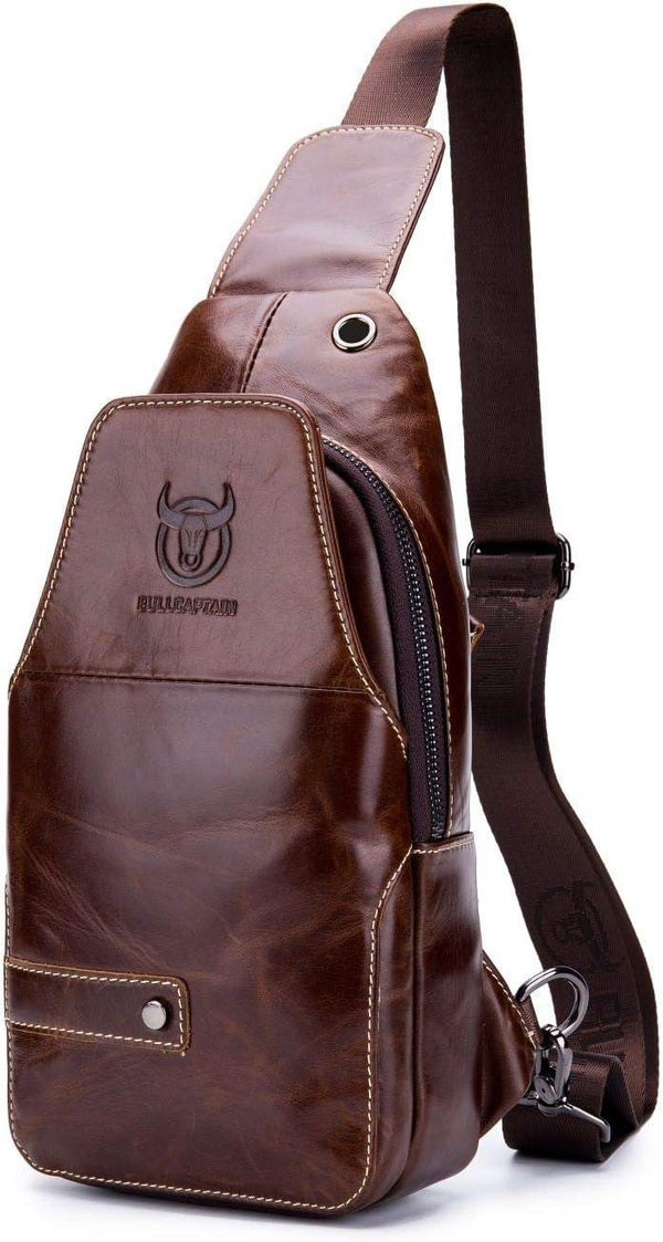 FR Fashion Co. Men's Premium Leather Sling Bag