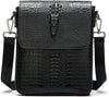 FR Fashion Co. Men's Crocodile Leather Crossbody Bag