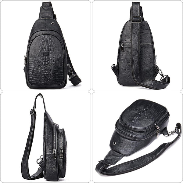 FR Fashion Co. Full-Grain Leather Crocodile Bag