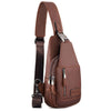 FR Fashion Co. Genuine Leather Sling Backpack