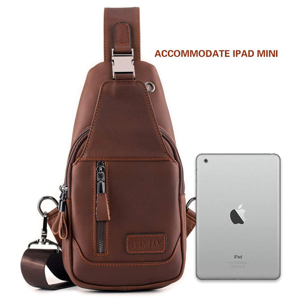 FR Fashion Co. Genuine Leather Sling Backpack