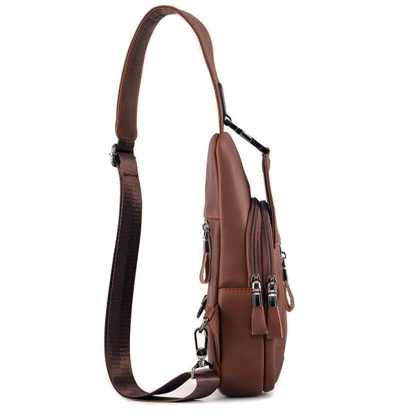 FR Fashion Co. Genuine Leather Sling Backpack