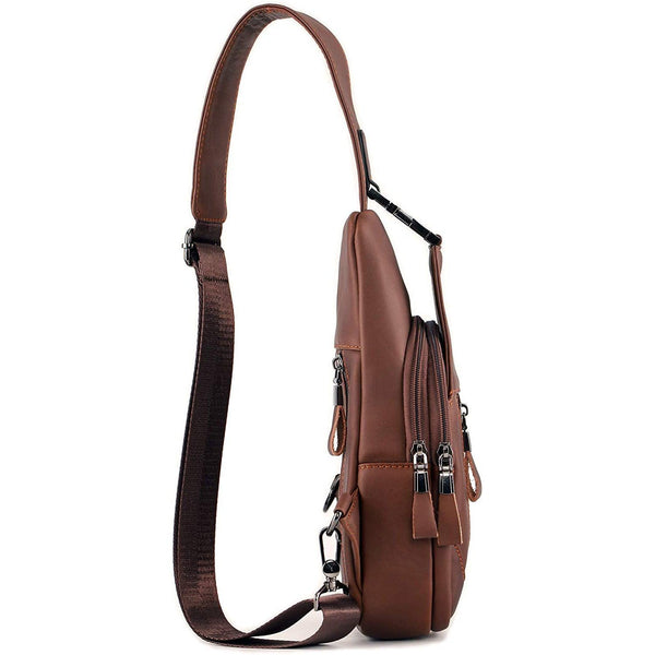 FR Fashion Co. Men's Executive Genuine Leather Sling Bag