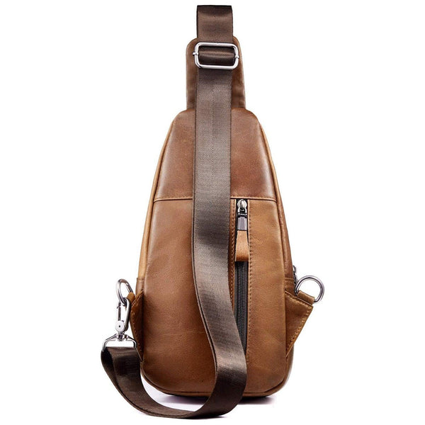 FR Fashion Co. Men's Executive Genuine Leather Sling Bag