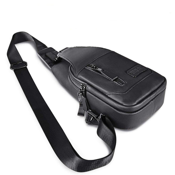 FR Fashion Co. Men's Executive Genuine Leather Sling Bag