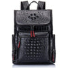 Men's Croc-Embossed Leather Backpack – Refined Business Carry - Black