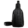 FR Fashion Co. Crocodile Pattern Genuine Leather Sling Bag
