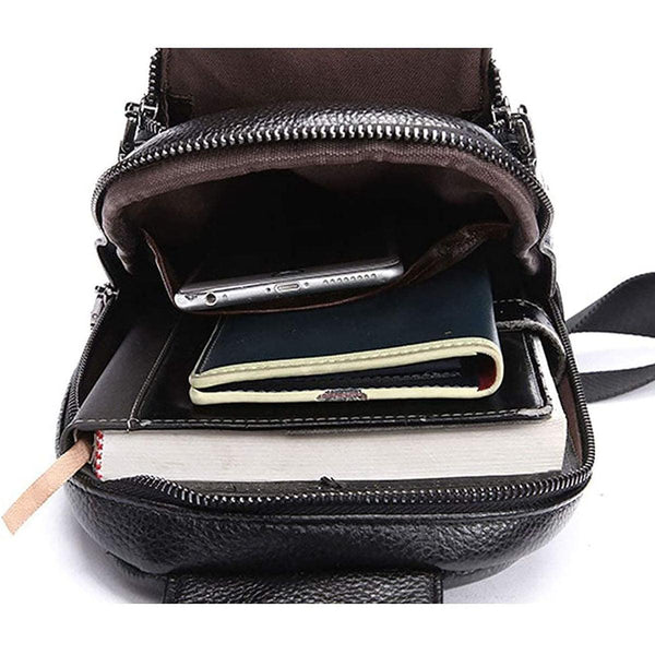 FR Fashion Co. Crocodile Pattern Genuine Leather Sling Bag