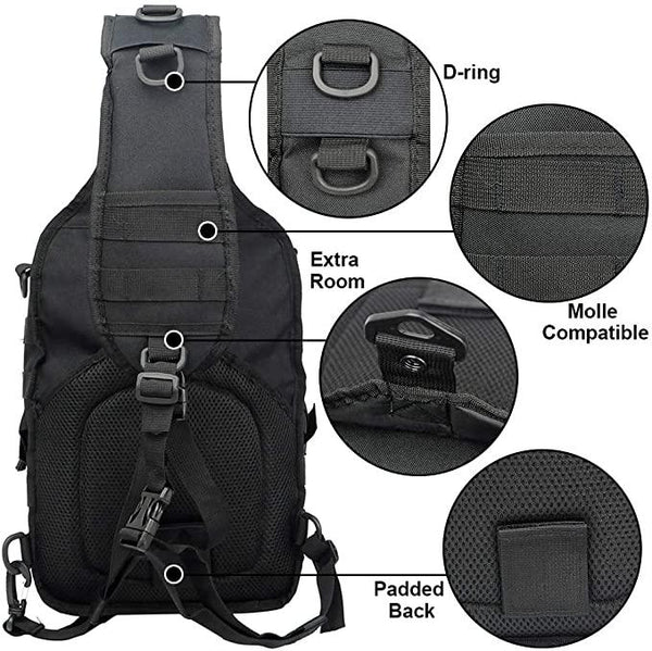 FR Fashion Co. MOLLE Tactical Crossbody Sling Bag