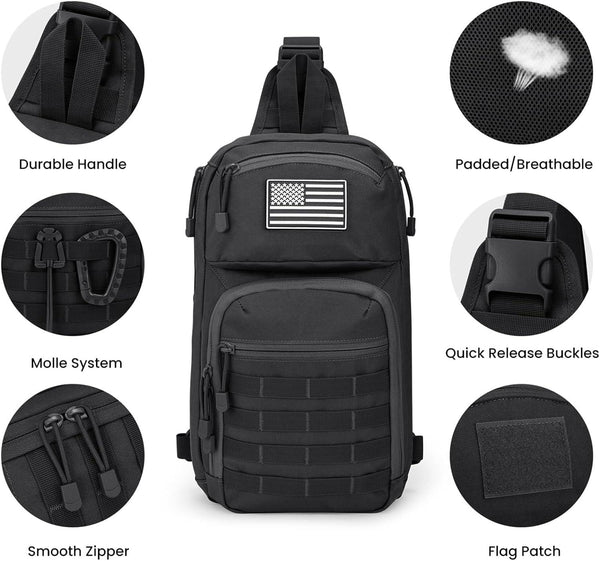 FR Fashion Co. 10L Tactical EDC Sling Backpack