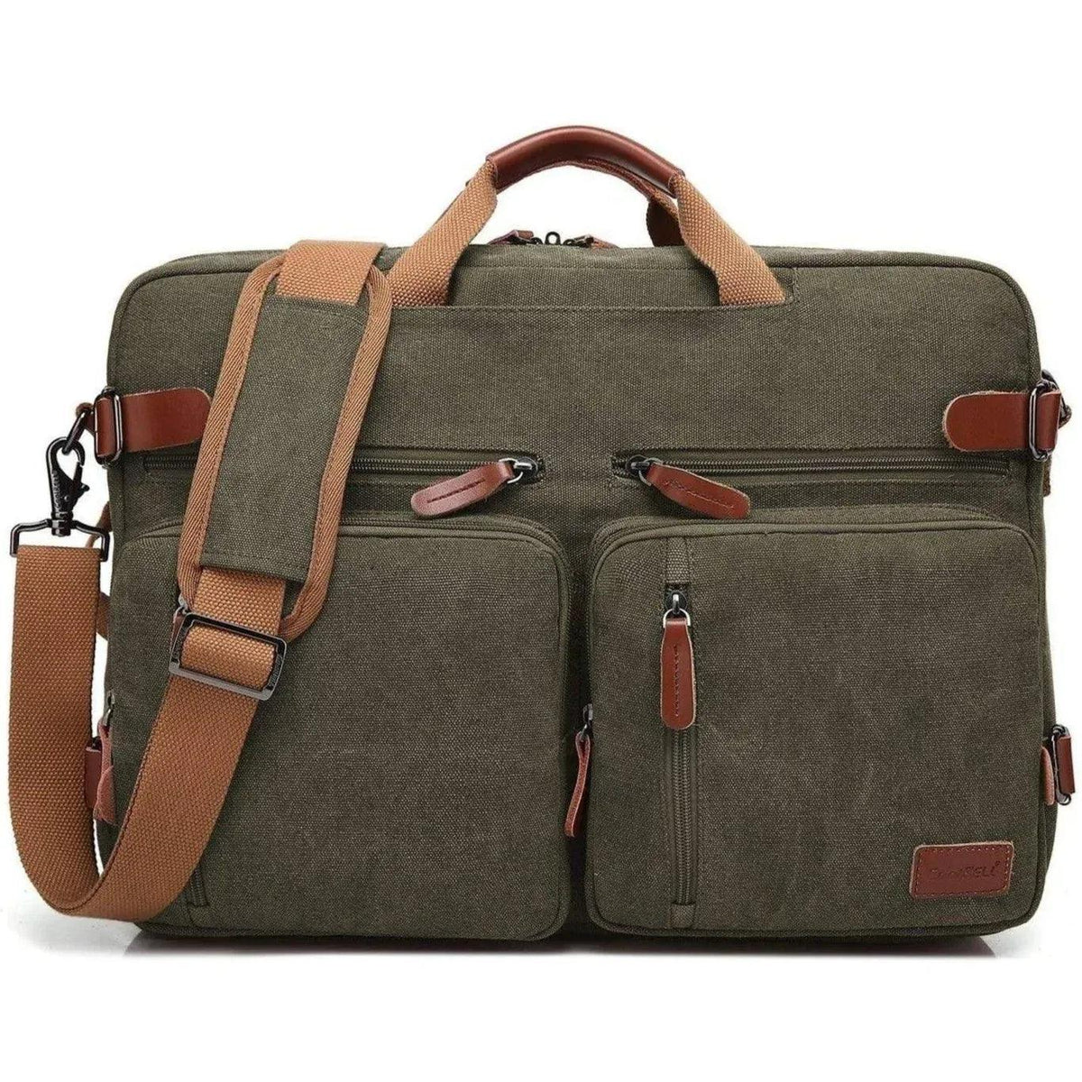 Men's Canvas Messenger Bag – Convertible Work Carry