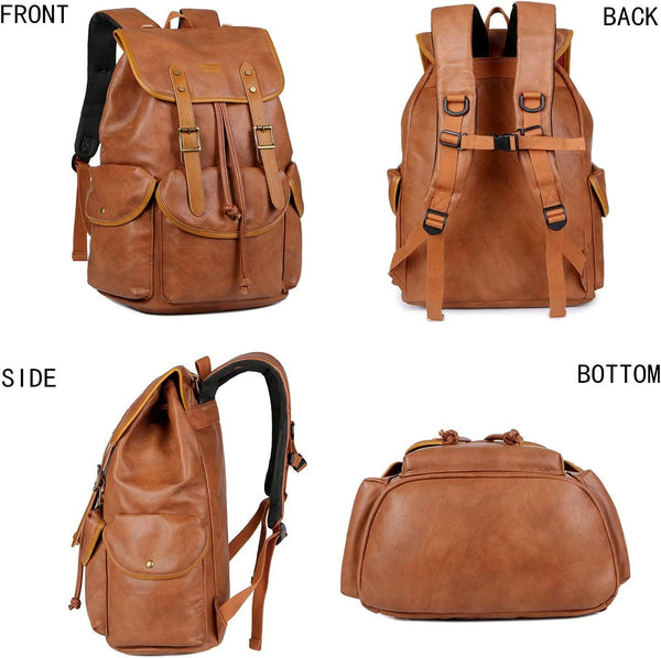 FR Fashion Co. 15.6″ Vegan Leather Laptop Backpack