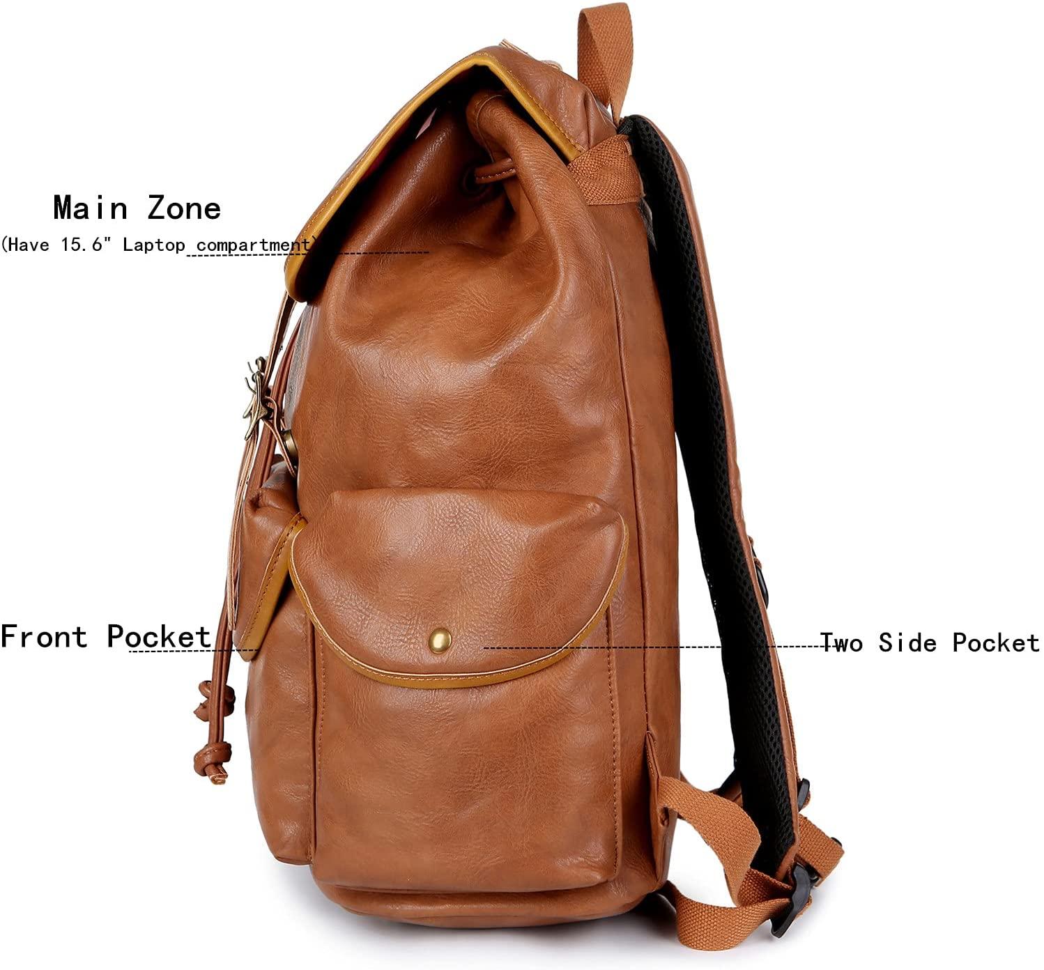 FR Fashion Co. 15.6″ Vegan Leather Laptop Backpack