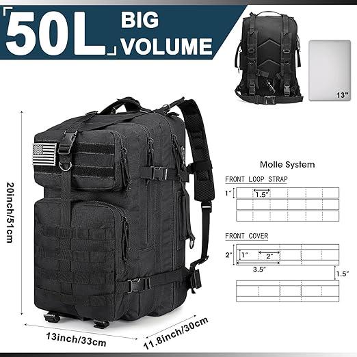 FR Fashion Co. 50L Tactical Backpack