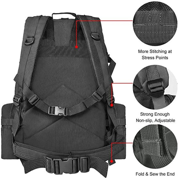 FR Fashion Co. 50L Carry-All Military Tactical Backpack