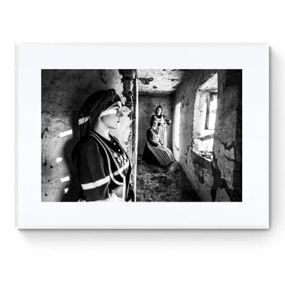Limited Edition numbered and signed. Rural costumes of Kastoria, W. Macedonia | Black-and-white wall art photography from Greece