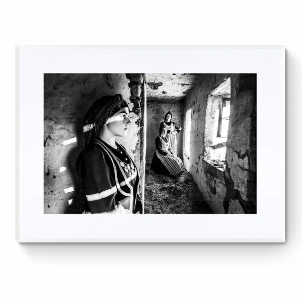 Limited Edition numbered and signed. Rural costumes of Kastoria, W. Macedonia | Black-and-white wall art photography from Greece