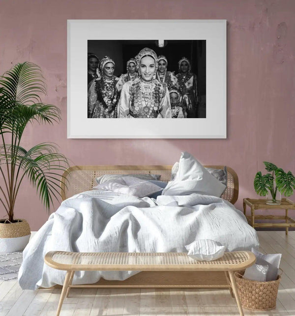 Limited Edition numbered and signed. Bride in Diafani, Olympos, Karpathos, Dodecanese | Black-and-white wall art photography from Greece