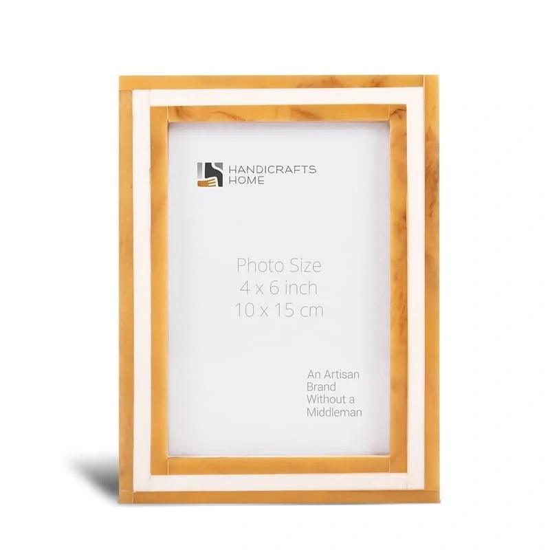 Picture Frame Avant Amber Collection Resin Inlay Orange & White – 4x6, 5x7 & 8x10