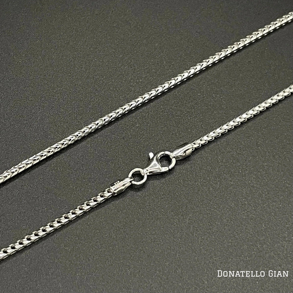 Sterling Silver 925 Round Franco Chain 1.7MM, 16