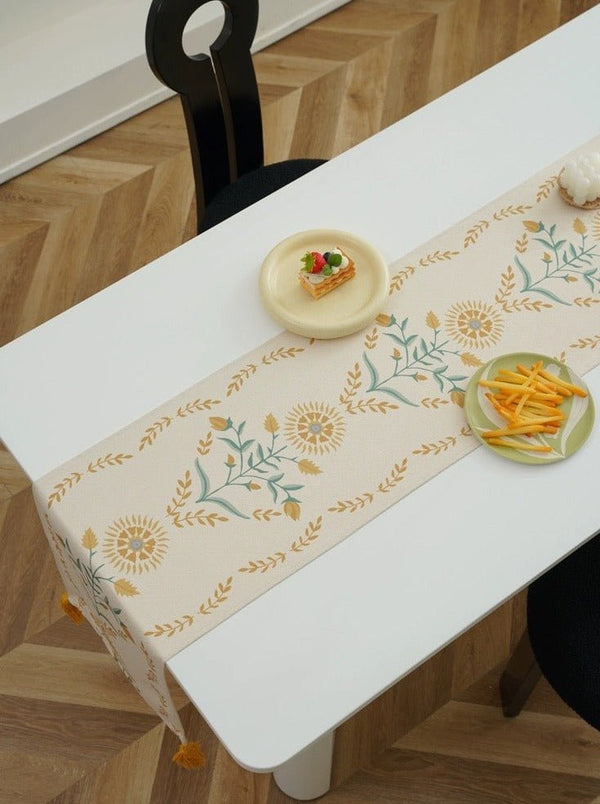French Style Floral Table Runner