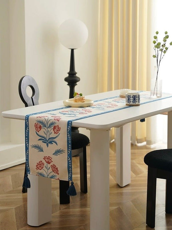 French Style Floral Table Runner