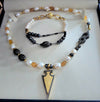 Freshwater Pearls and Yellow Sapphire Necklace
