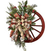 Front Door Wooden Vintage Winter Decorative Christmas Wreath