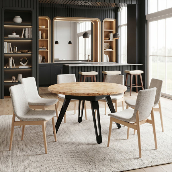 Raha Dining Chair (Set of 2) Gray & Whitewashed