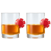Poker Chip Whiskey & Wine Glasses | Set of 2 | Up The Ante Stuck In The Glass Poker Chip Cocktail Glassware, Gambler Gift, Artisanal Crystal Glassware - Gift Idea for Him, Summer, Housewarming (20 OZ)