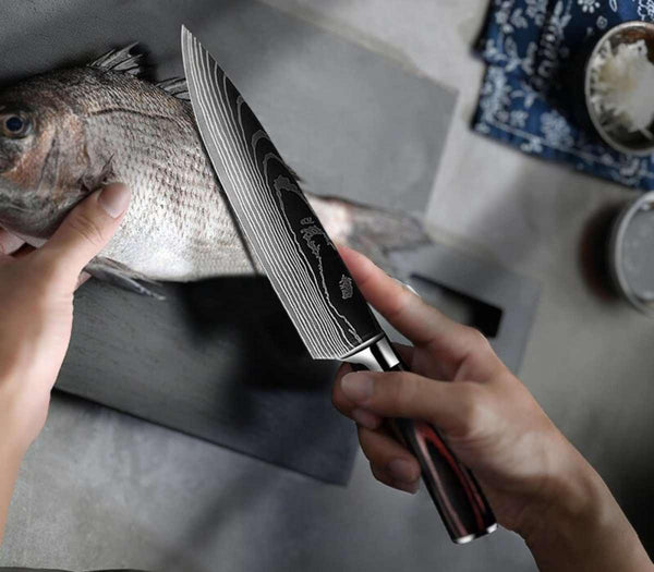 Fujin Chef's Knife Set 7 Pcs Pakkawood Handle - Gifts for You 'n Me