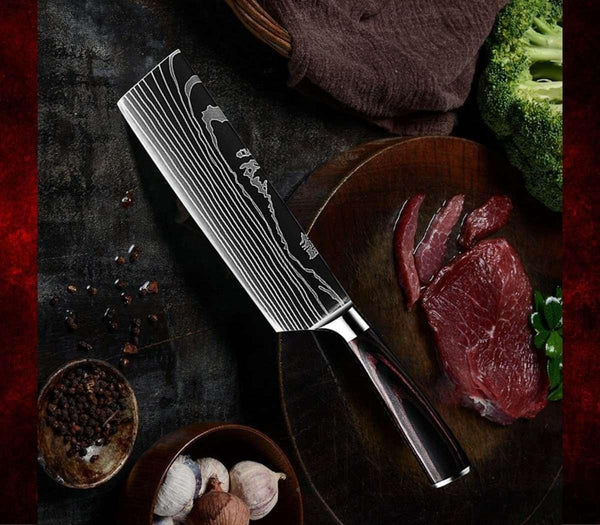 Fujin Chef's Knife Set 7 Pcs Pakkawood Handle - Gifts for You 'n Me