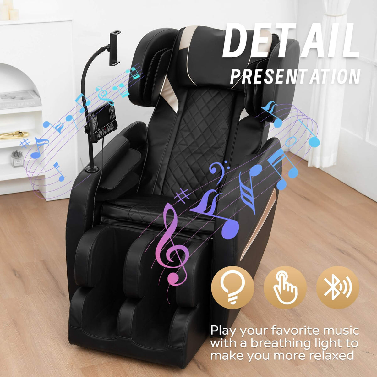 Nocturne Full-Body Zero-Gravity Massage Chair With Retractable Footrest (SAK40593)