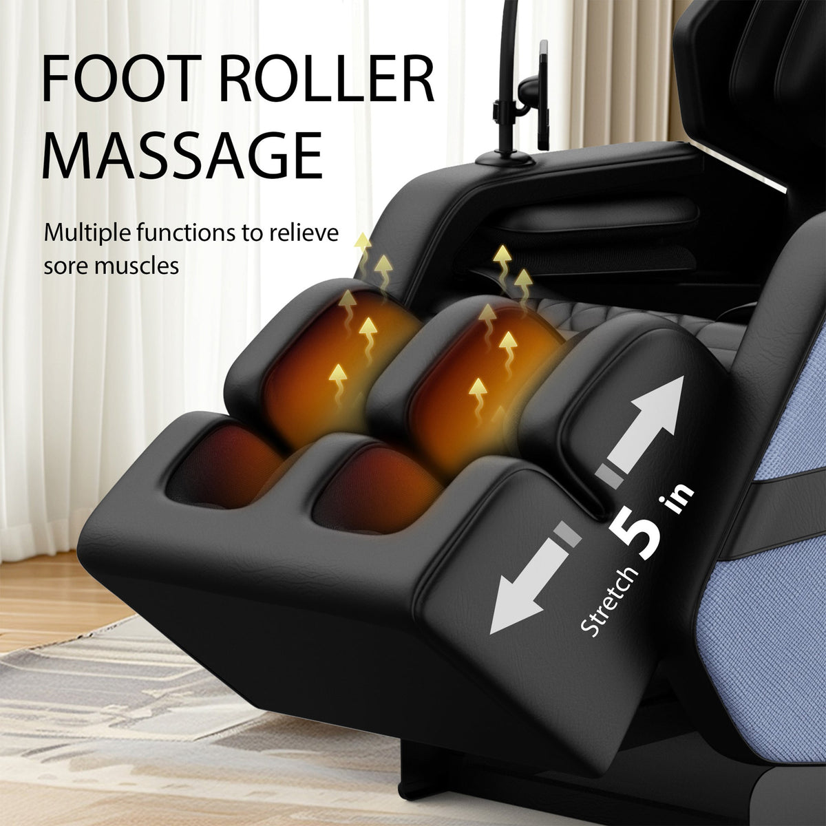 Imperium Full-Body Zero-Gravity Massage Recliner Chair With Ambient Lighting (SAK34591)