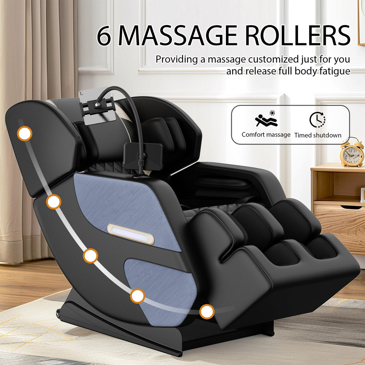 Imperium Full-Body Zero-Gravity Massage Recliner Chair With Ambient Lighting (SAK34591)