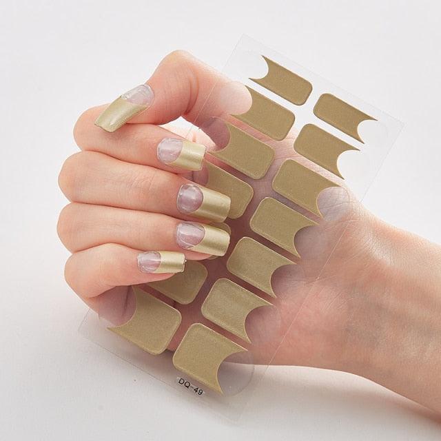 Full Cover Nail Stickers Designer Nail Decals Fashion Five Sorts of Nail Stickers  Nail Sticker set Nail Decoration Nail Strips 3D Nail Art Stickers Decal Slider Template Diy Nail Tool Decorations Nail Art Design Self Adhesive Luxury Designer Nail Sticker